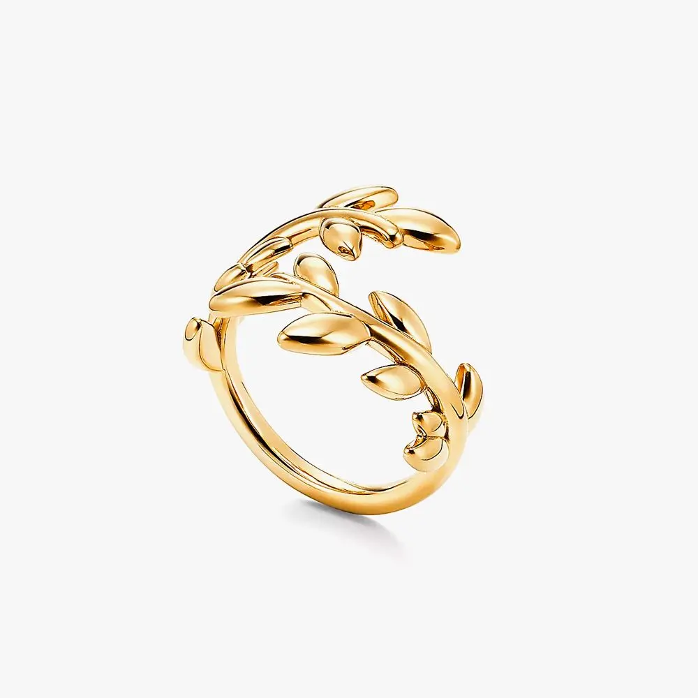 Olive Leaf Bypass Ring - Image 3