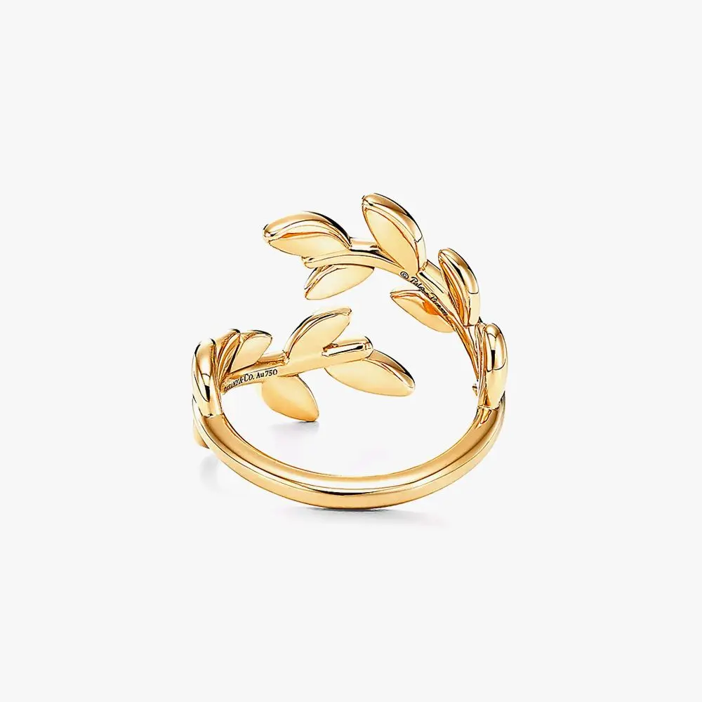 Olive Leaf Bypass Ring - Image 4